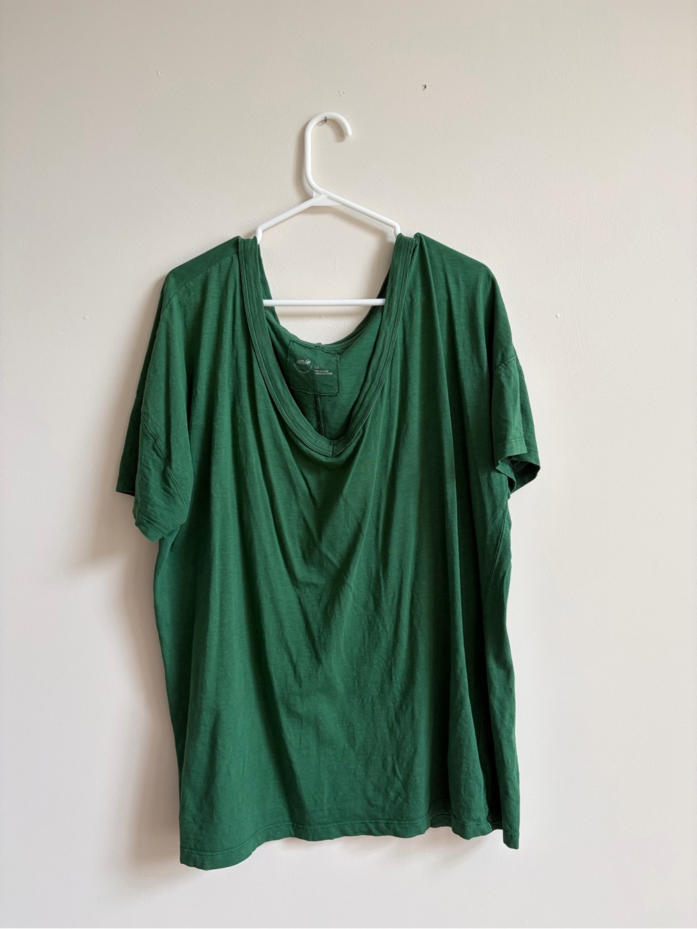 Aerie Emerald Green V-Neck Short Sleeve Boyfriend Tee
